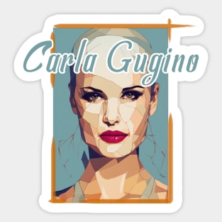 Carla Gugino watercolor portrait graphic design Sticker